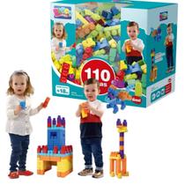 Blocos De Montar110 Peças Grande Brinquedos para Bebês Encaixa Didatico Educativos Infantil