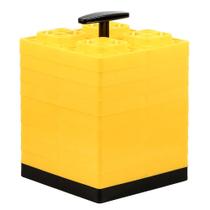 Blocos de nivelamento Camco Fasten T-Handle, 2x2 polegadas, amarelo, pacote com 10