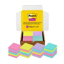 Blocos de Notas Autoadesivas Super Sticky Post-it 24 Blocos 7,6x7,6 cm