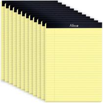 Blocos de notas legais Alitte Yellow 21,6 x 27,9 cm, 50 folhas, pacote com 12
