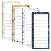 Blocos de Notas Magnéticos Joyberg 4 Unidades 50 Folhas Design Floral