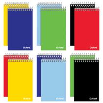 Blocos de notas Oxford Spiral Top Wire Bound 75 folhas, pacote com 12