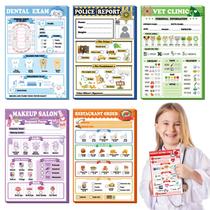 Blocos de notas Pretend Play Eaasty, pacote com 6 crianças, 10,16 x 15,24 cm Blocos de notas Pretend Play Eaasty, pacote com 6 crianças, 10,16 x 15,24 cm