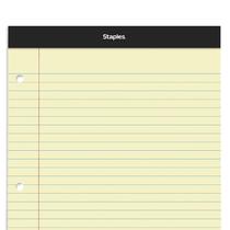 Blocos de notas STAPLES Wide Ruled 8,5 x 11,75" 100 folhas 6 blocos Blocos de notas STAPLES Wide Ruled 8,5 x 11,75" 100 folhas 6 blocos