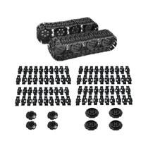 Blocos De Quebra-Cabeça Educativos Pequenos, Peças De Brinquedo De Tanque, Escavadora, Correntes E Blocos De Quebra-Cabeça Educativos Pequenos, Peças De Brinquedo De Tanque, Escavadora, Correntes E