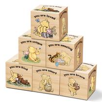 Blocos Decorativos de Madeira Tillfuru Winnie the Pooh - Decoração para Quarto Infantil