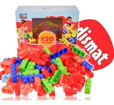 Blocos Didáticos Encaixar Montar 130 Peças Dismat Infantil Blocos Didáticos Encaixar Montar 130 Peças Dismat Infantil