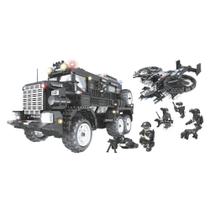 Blocos Encaixe Xalingo Operações Especiais Caminhão Apoio 2393 Peças