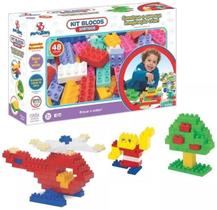 Blocos Infantil de Montar/Encaixar Sortidos Coloridos 48 Peças