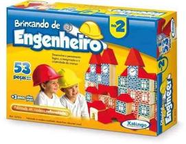 Blocos Madeira Brincando De Engenheiro II 53 Peças - Xalingo