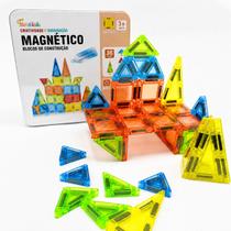 Blocos Magnéticos 36 Peças com Estojo de Viagem Montessori Blocos Magnéticos 36 Peças com Estojo de Viagem Montessori