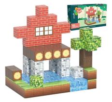 Blocos Magnéticos 85 Peças Mineworld Kit Montar Compatível Moomex