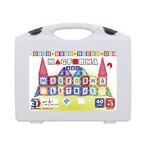 Blocos Magnéticos ABC - 40 Peças - Magforma Blocos Magnéticos ABC - 40 Peças - Magforma