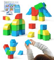 Blocos magnéticos Asago para crianças pequenas com cubos empilháveis Blocos magnéticos Asago para crianças pequenas com cubos empilháveis