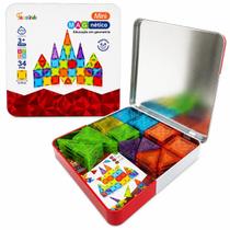 Blocos Magnéticos com Estojo de Viagem STEN Montessori TAMANHO:34 PEÇAS Blocos Magnéticos com Estojo de Viagem STEN Montessori TAMANHO:34 PEÇAS