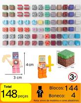 Blocos Magnéticos Construção Brinquedo Imãs Cubos Mini Craft Quantidade:148peças Blocos Magnéticos Construção Brinquedo Imãs Cubos Mini Craft Quantidade:148peças