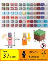 Blocos Magnéticos Construção Brinquedo Imãs Cubos Mini Craft Quantidade:37peças