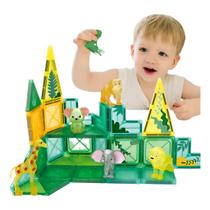 Blocos Magnéticos Construção Safari Animais Brinquedo 43pçs
