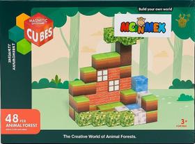 Blocos Magnéticos de Montar 48 Peças McManex Animal Forest Generic
