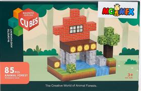 Blocos Magnéticos de Montar 85 Peças McManex Animal Forest Generic