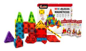 Blocos Magnéticos Fransikids 76pçs, Brinquedo de montar, construção, educativo, criativo,