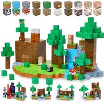 Blocos magnéticos Gleamkid Forest Castle 123 unidades para crianças a partir de 3 anos