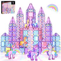 Blocos Magnéticos GobiDex 100PCS Castelo Unicórnio Brinquedos Blocos Magnéticos GobiDex 100PCS Castelo Unicórnio Brinquedos