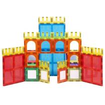 Blocos Magnéticos Magforma Castelo Maleta 56 Peças - Steam Toy