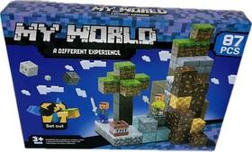 Blocos magnéticos Minecraft 87 peças My World 87 Minecraft - Generic Blocos magnéticos Minecraft 87 peças My World 87 Minecraft - Generic