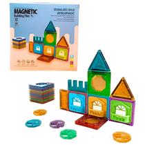 Blocos Magnéticos Montessori Educativo Brinquedo 20pçs