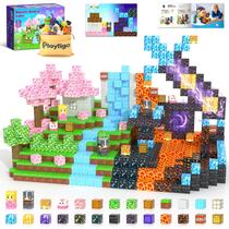 Blocos magnéticos Playtigo 154PCS Build Mine Magnet World