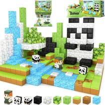Blocos magnéticos Toylogy Build Mine Magnet World Panda Edition