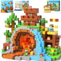 Blocos magnéticos Toyvimo 150PCS com placa magnética Age 3-12