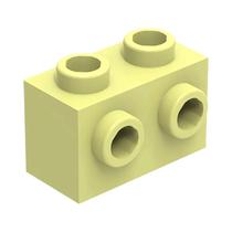 Blocos Moc Color 1x2 Com Espigões Laterais 122 Peças Compatíveis Com Brinquedos De Montar Para