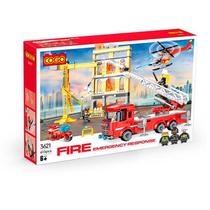 Blocos Montar Bombeiros Resgate Emergência 613Pcs 3621-