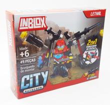 Blocos Montar City Autocops Lethal 2 em 1 Transforma em Veículo Inblox 49 pçs Blocos Montar City Autocops Lethal 2 em 1 Transforma em Veículo Inblox 49 pçs
