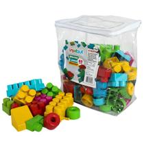 Blocos Montar E Encaixar 65 Pçs Grandes Para Bebê Didático