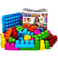 Blocos Montar e Encaixar 73 Peças Giga Blocos Com Base Peças Grandes Qualidade