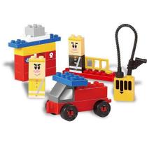 Blocos Montar Estação de Bombeiro Click It Big PlayCis 23 pç