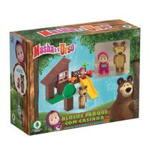 Blocos Montar Masha E O Urso Com Casinha 26 Peças Blocos Montar Masha E O Urso Com Casinha 26 Peças