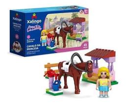 Blocos Montar Mundo Encantado Cavalo Princesa 45 Pc Xalingo