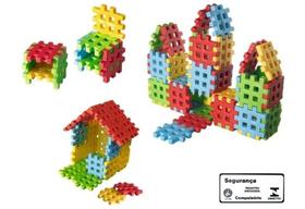 Blocos para Criar Montar e Desmontar 60 Pecas Cometa Brinquedo Educativo de Encaixar Tamanho 8cm Blocos para Criar Montar e Desmontar 60 Pecas Cometa Brinquedo Educativo de Encaixar Tamanho 8cm