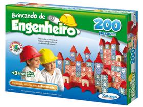 Blocos para Montar Brincando de Engenheiro 200 Peças Madeira Reflorestada Xalingo 53065 Blocos para Montar Brincando de Engenheiro 200 Peças Madeira Reflorestada Xalingo 53065
