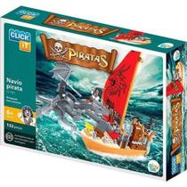 Blocos para Montar Navio Pirata - 132 Peças - 800700 Cis - CLICK IT