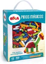 Blocos Para Montar Pinos Mágicos 500 Peças - Elka Brinquedos