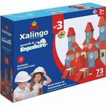 Blocos Pedagógicos Brincando de Engenheiro 73 Peças - Xalingo