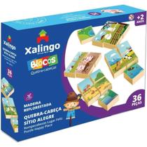 Blocos Quebra Cabeça Sítio Alegre 36 Peças Xalingo 5273.2