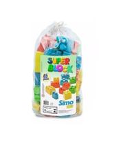 Blocos Super Block 45 Peças Grandes - Simo Toys Blocos Super Block 45 Peças Grandes - Simo Toys