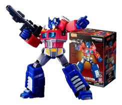 Blokees Model Kit Boneco Transformers Action Edition 01 G1 Optimus Prime - C/Luz 18Cm 45 articulações 188 pç