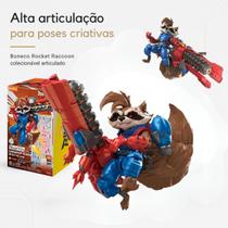 Blokees Rocket Raccoon Marvel Rivals Champion Class Model Kit Action Figure Guardiões da Galáxia Marvel Colecionável Montar Gamer Original Blokees Rocket Raccoon Marvel Rivals Champion Class Model Kit Action Figure Guardiões da Galáxia Marvel Colecionável Montar Gamer Original